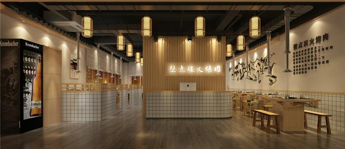 佛山順德火鍋店鋪裝修-順德樂從150方火鍋店鋪裝修