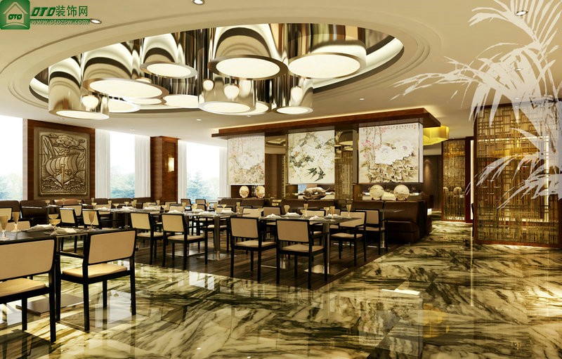万达广场餐厅现代餐厅酒楼装修设计效果图