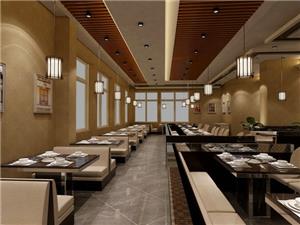 顺德韩国餐厅自然幽雅餐厅酒楼装修设计效果图
