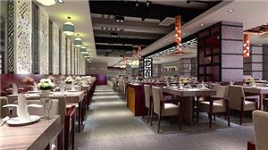 餐馆餐厅餐饮装修设计—广州满福城现代餐厅酒楼装修设计效果图