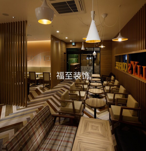 东方广场温小姐咖啡厅中式商业店铺装修设计效果图