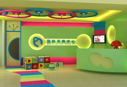 广州梦星早教培训机构中心简约学校医院装修设计效果图