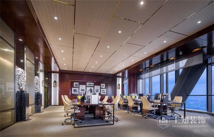 办公室装修设计-广益金融中心办公室装修设计中式写字楼办公室装修设计效果图