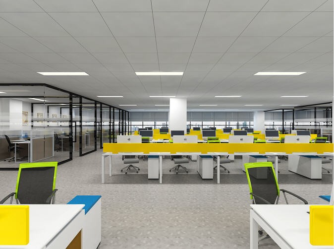 办公室装修设计—白云强盛商务大厦500方办公室现代写字楼办公室装修设计效果图