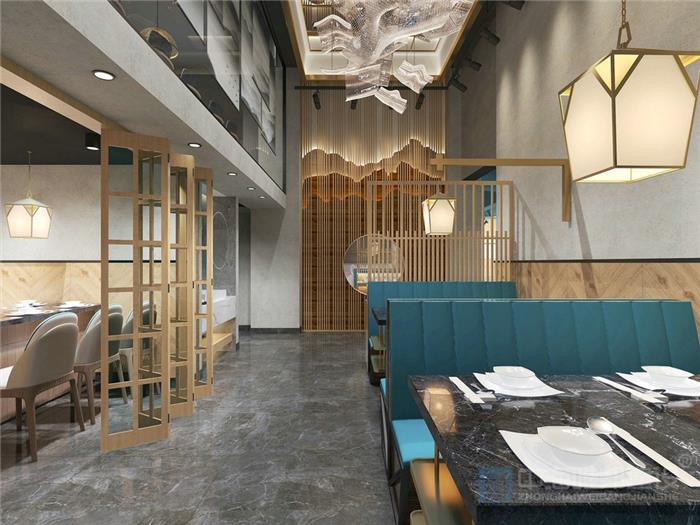 餐饮餐厅设计-新中式餐厅装修设计效果图