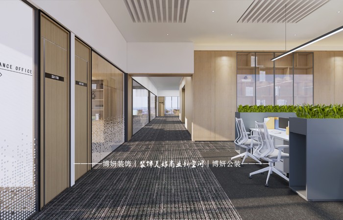 1800平方金融公司办公室装修-现代写字楼办公室装修设计效果图
