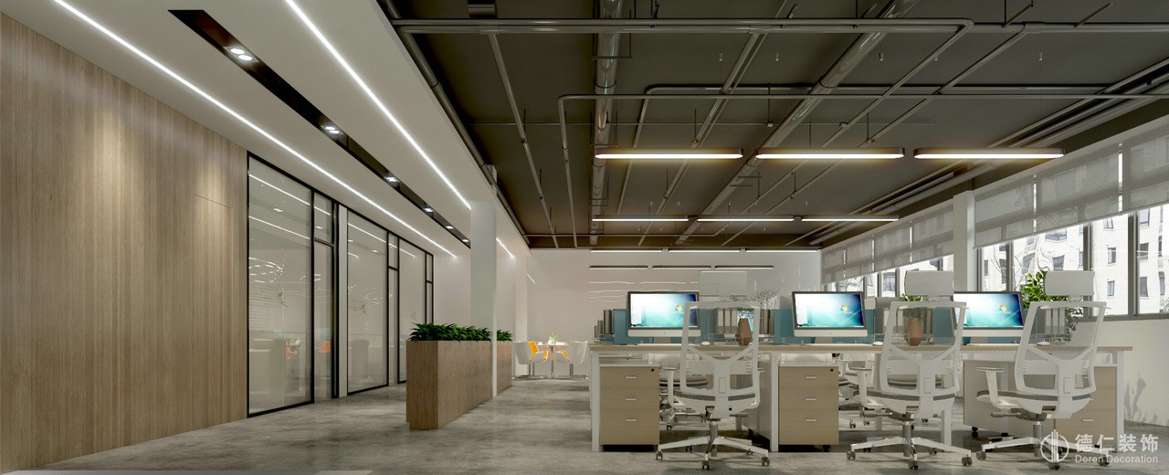 办公室装修设计—300平方羽立信息技术公司案例